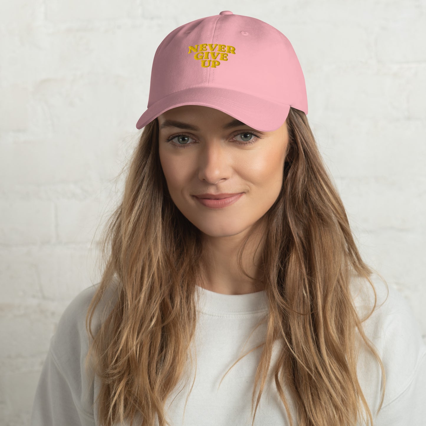 Never give up | Yupoong Dad hat