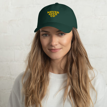 Never give up | Yupoong Dad hat