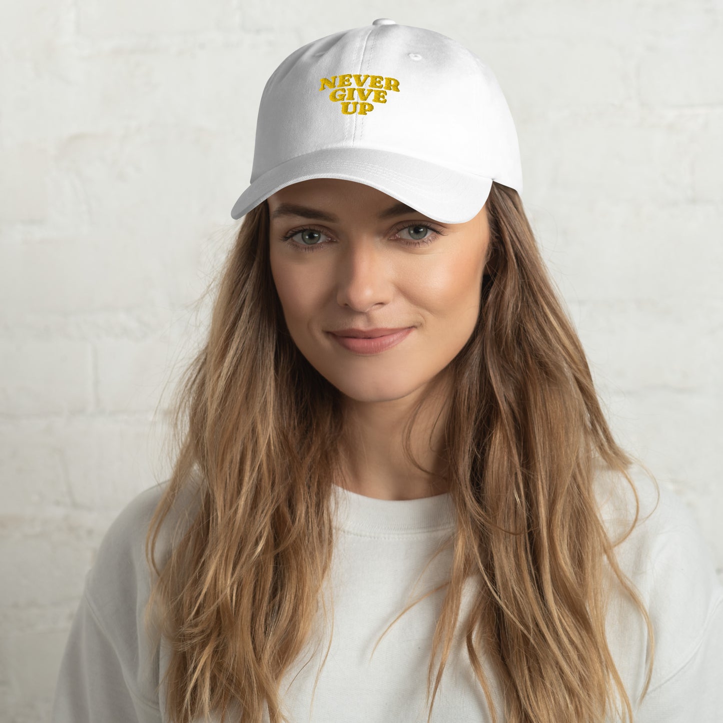 Never give up | Yupoong Dad hat