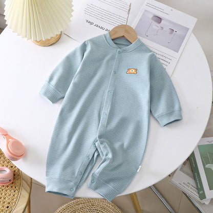 Baby Dralon Striped Jumpsuit – Thick Warm Unisex Romper