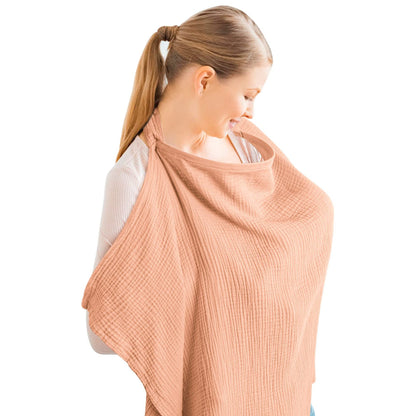 Muslin Nursing Cover – Breathable Breastfeeding Apron & Multi-Use Canopy