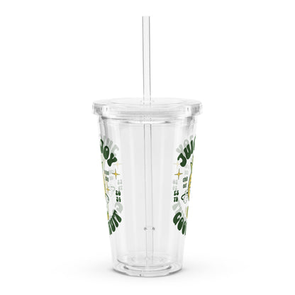 Juicy joy | Clear plastic tumbler