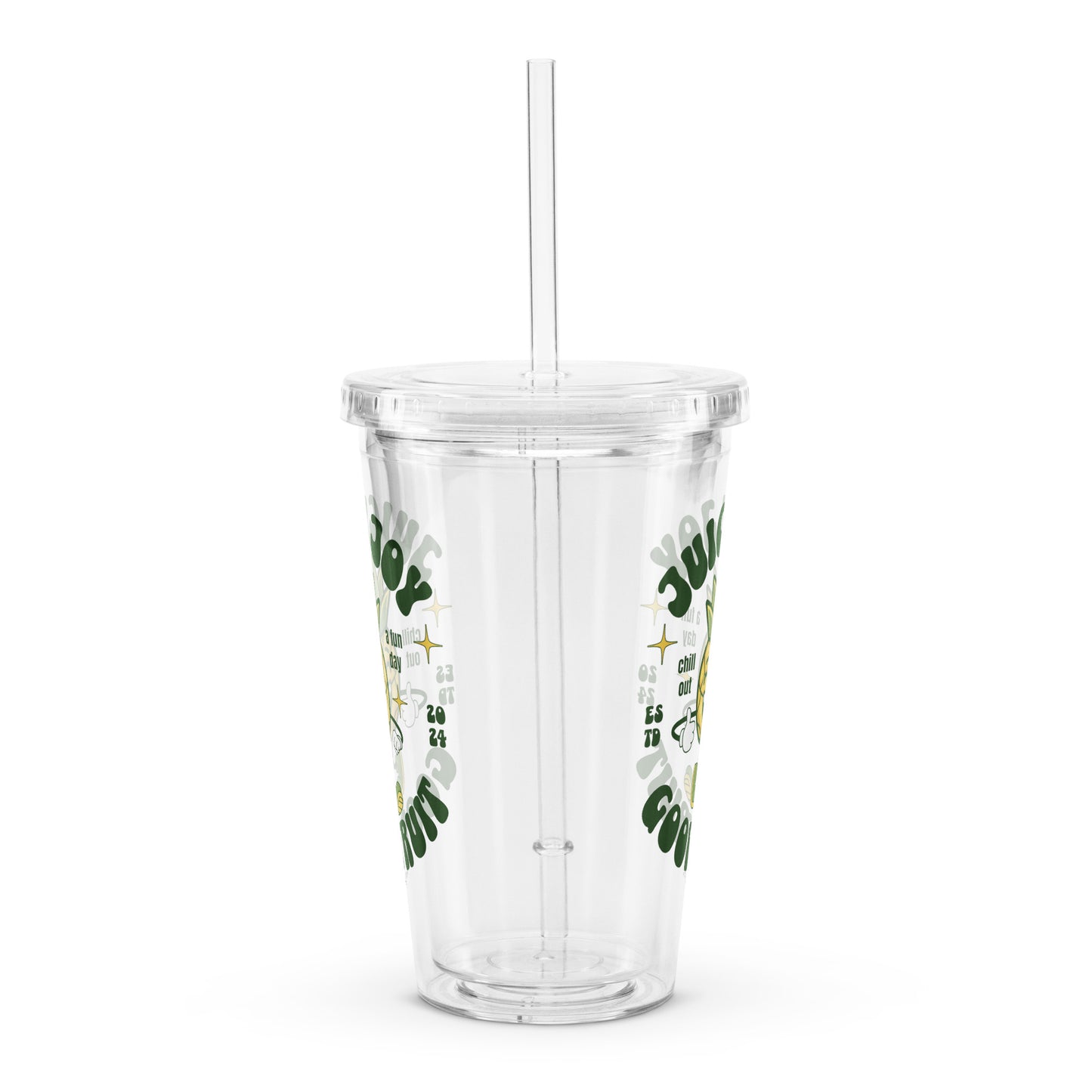 Juicy joy | Clear plastic tumbler