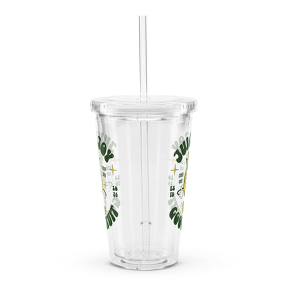 Juicy joy | Clear plastic tumbler