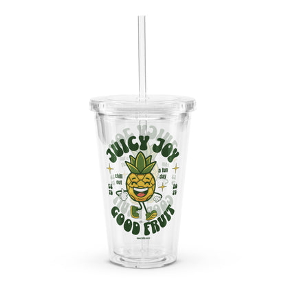 Juicy joy | Clear plastic tumbler