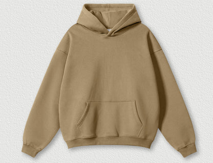 Solid Colour Plus Size Thick Hoodie