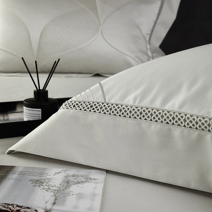Silk Town Cotton Jacquard Bedding – Elegant 4-Piece Bed Sheet Set