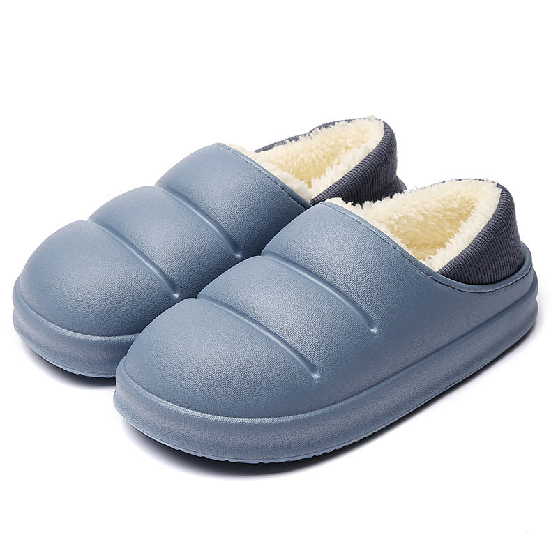 Winter Warm Cotton Slippers – Non-Slip Waterproof Slippers
