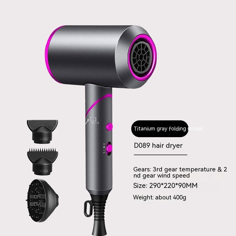 Folding High-Power Hair Dryer with Anion Technology