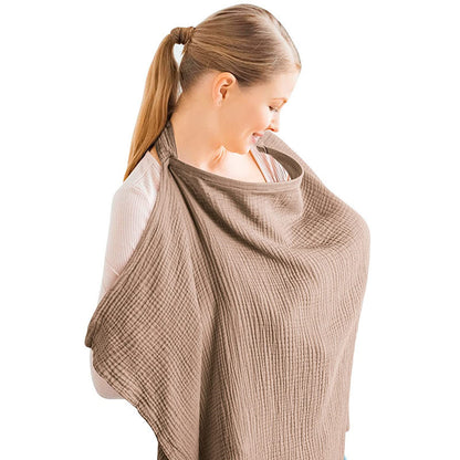 Muslin Nursing Cover – Breathable Breastfeeding Apron & Multi-Use Canopy
