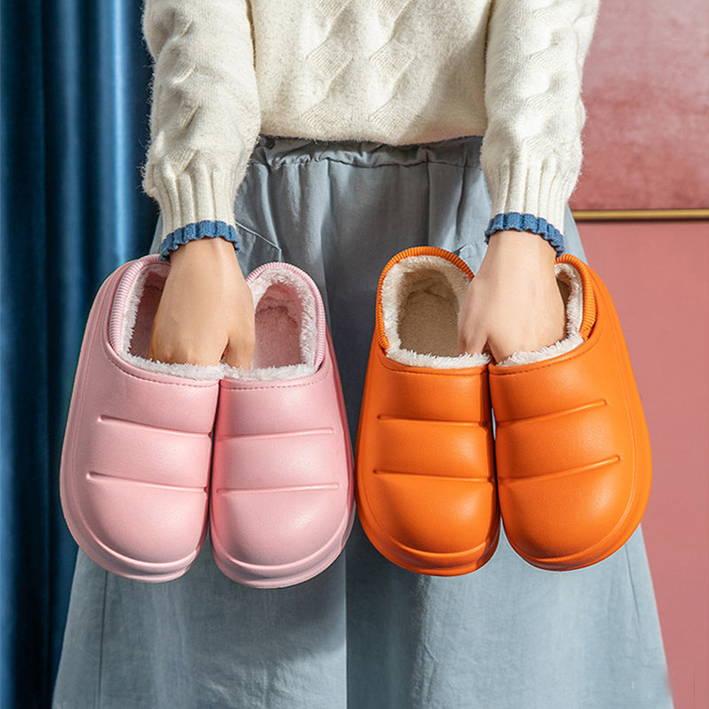 Winter Warm Cotton Slippers – Non-Slip Waterproof Slippers