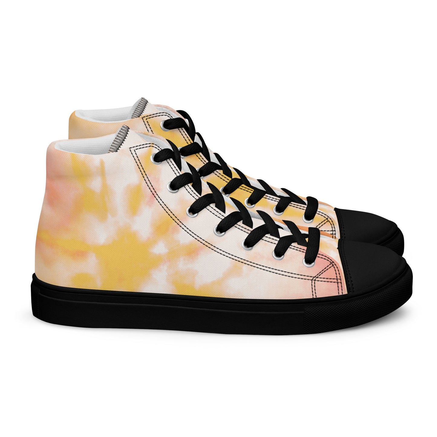 Yellow tie-dye | Men’s high top shoes