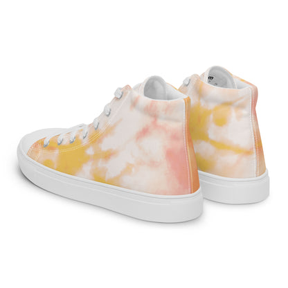 Yellow tie-dye | Men’s high top shoes