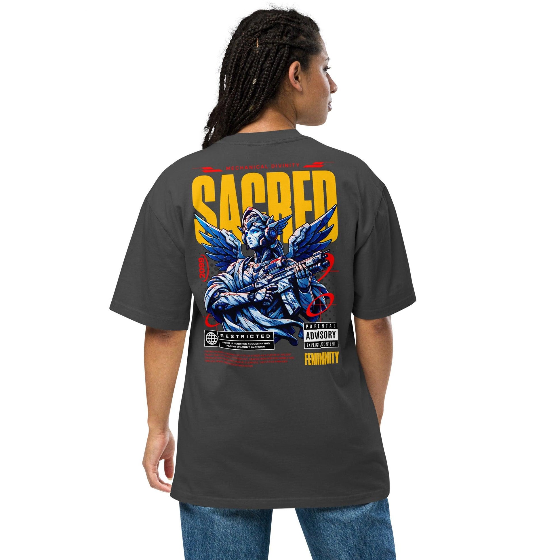 Sacred | Oversized faded t-shirt AS Colour - Teffie