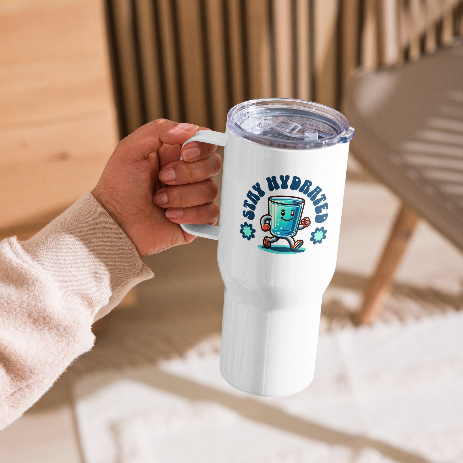 Stay Hydrated | Travel mug with a handle - Teffie