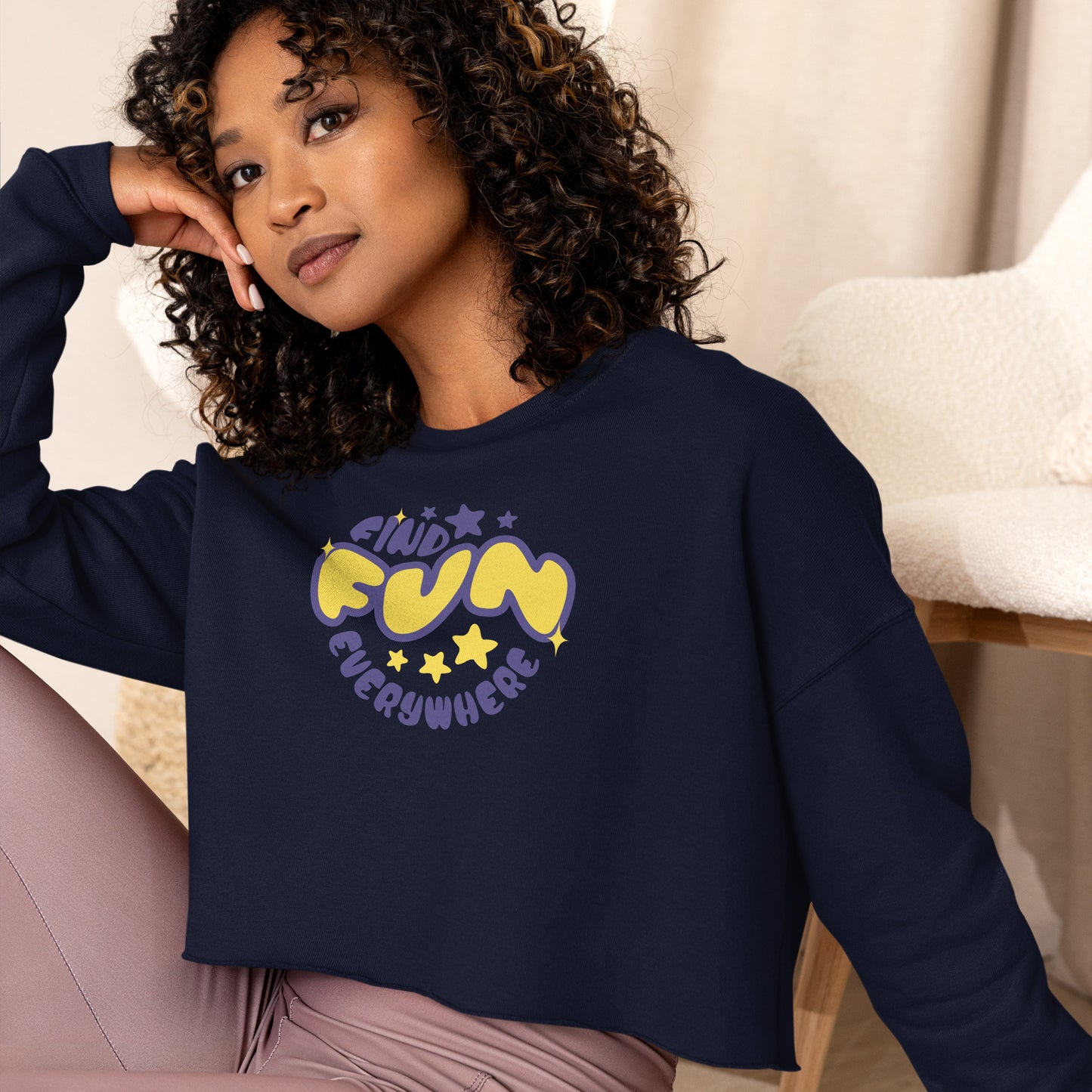 Fun | Bella + Canvas Crop Sweatshirt